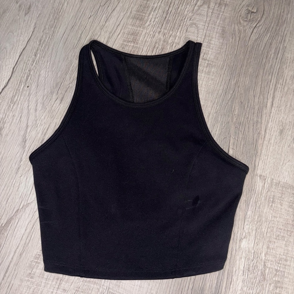 Target Black Sleeveless Fitted Crop Tank